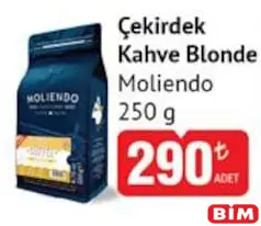 MOLİENDO ÇEKİRDEK KAHVE BLONDE 250 G fiyat ve kampanya bilgisi